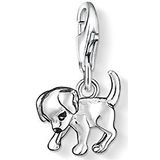 Thomas Sabo Damesbedelhanger hond puppy Charm Club 925 sterling zilver, 1 cm, 0885-007-12, Sterling zilver, Geen edelsteen