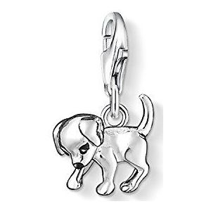 Thomas Sabo Damesbedelhanger hond puppy Charm Club 925 sterling zilver, 1 cm, 0885-007-12, Sterling zilver, Geen edelsteen