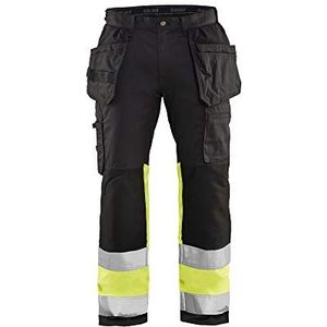 Blaklader 155818119933C60 High Vis werkbroek met stretch, zwart/geel, maat C60