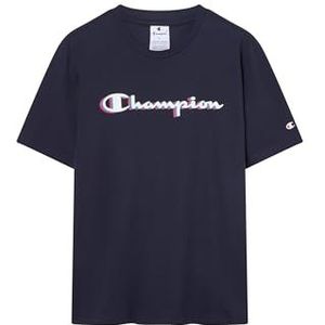 Champion Heren Legacy Man - T-shirt met groot logo, blauw, M, Blauw (Bs501), M