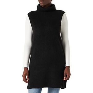 PIECES Dames PCELLEN Rollneck Long Knit Vest NOOS BC Pullunder, Zwart, M
