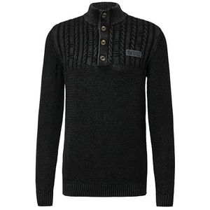 s.Oliver - Strickpullover - Katoen - Troyer-kraag - Kabelpatronen