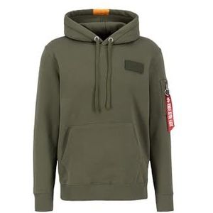 ALPHA INDUSTRIES - Red Stripe Hoodie - Heren - Rood - Katoen