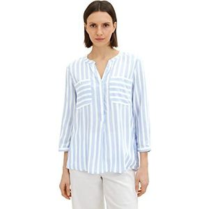 TOM TAILOR Dames blouse met strepen 1016190, 32084 - Dreamy Blue Offwhite Stripe, 32