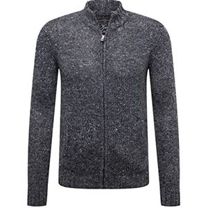 KEY LARGO Will Jacket Gebreid vest voor heren, Donkergrijs gemêleerd. (1112), M