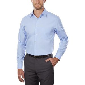 Van Heusen Men's Size FIT Dress Shirt Poplin (Big and Tall), Cameo Blue, 18"" Neck 35""-36"" Sleeve