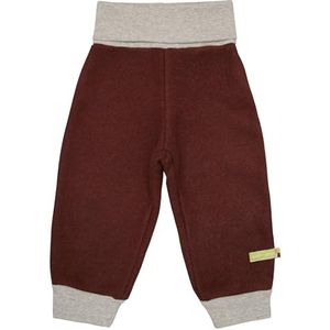 loud + proud Uniseks wollen fleece voor kinderen, GOTS-gecertificeerd, vrijetijdsbroek, wood, 62-68