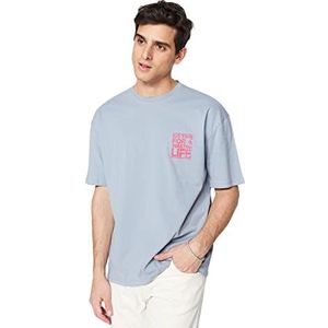 Trendyol Man Relaxed fit Basic Crew Neck Knit T-shirt, Grijs, XS, Grijs, XS