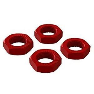 Aluminium wielmoer, 17 mm rood (4)