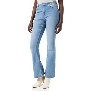 PIECES Pcpeggy Flared Hw Jeans Lb Noos Bc Jeansbroek voor dames, blauw (light blue denim), S