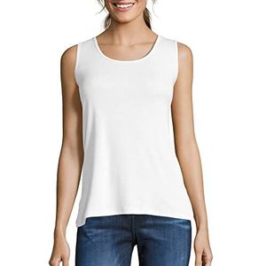 Hanes Women's Mini-Ribbed Cotton Tank, White, X Large