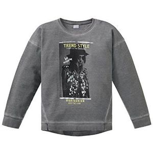 Schiesser Fashion Blog Sweatshirt voor meisjes, grijs (donkergrijs 205), 116 cm