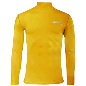 Legea Body 6 Dynamic Heren Lange Mouw Hoge kraag Onderhemd Geel geel Grootte: FR : M (Taille Fabricant : M)