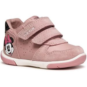 Geox B Zapito Girl First Walker Shoe Babymeisje, antiek roze/zwart, 19 EU, Antiek Rose Black, 19 EU