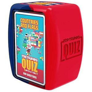 Top Trumps Landen en vlaggen Quiz Game, 500 vragen om je kennis en geheugen te testen op landen, continenten, culturen en vlaggen, educatief cadeau en speelgoed voor jongens en meisjes vanaf 8 jaar