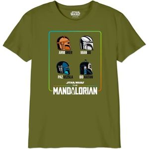 Star Wars Mandalorian - Mando Warriors Group BOSWMANTS069 T-shirt voor jongens, leger, maat 08 jaar, Het leger, 8 Jaren
