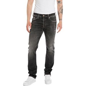Replay Heren Regular fit Jeans Waitom, 097, donkergrijs, 30W x 34L
