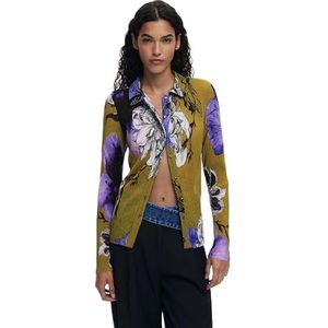 T-shirt - Slim Fit - Lange Mouwen - Bloemenprint - Ontworpen door Christian Lacroix