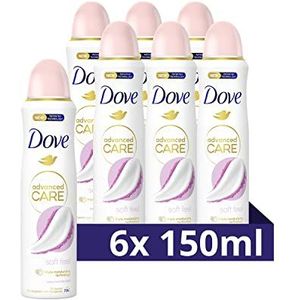 Dove Advanced Care Soft Feel Anti-Transpirant Deodorant Spray, biedt tot 72 uur bescherming tegen zweet - 6 x 150 ml - Voordeelverpakking