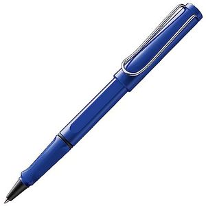 LAMY Safari 314 Rollerball in de kleur blauw met ergonomische greep en tijdloos design - met rollerball vulling M 63 blauw - lijnbreedte M