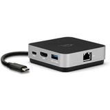 OWC - USB-C Travel Dock E - 6-poorts Travel Dock (USB-C 100W, 2x USB 3.2, HDMI, SD Reader, Ethernet) Space Gray