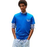 Tommy Jeans - Shirt - Blauw/Wit - T-shirt
