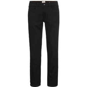 camel active - Jean - Zwart - Coupe Décontractée - 5 Pockets - Thermische Doublure