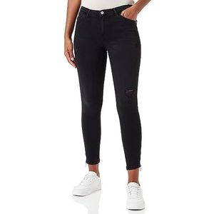 ONLY Onlkendell Reg Sk Zip ANK van de Box Skinny-fit-jeans voor dames, zwart denim, 31W x 34L