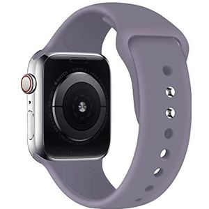 HiClothbo Compatibel met Apple Watch armband 38/40/41 mm voor dames en heren, zachte siliconen armband, reservearmband voor iWatch Series 8 SE 7 6 5 4 3 2 1, concrete, Concrete, 42/44/45mm