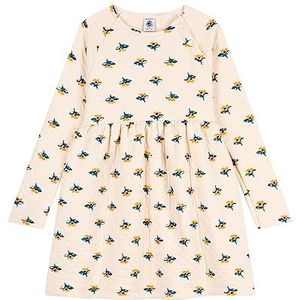 Petit Bateau Jurk ML AVA/MU3A meisjes, Avalane/Multico, 8 jaar