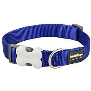 Red Dingo Bucklebone Hondenhalsband Plain, Donkerblauw, Medium 20mm