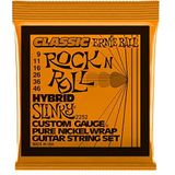 Ernie Ball Hybrid Slinky Classic Rock n Roll Pure Nickel Wrap Electric Guitar Strings - 9-46 Gauge