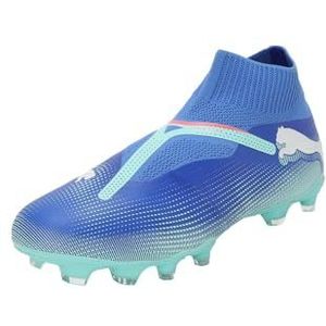 PUMA uniseks-volwassene Voetbalschoen Toekomst 7 Match+Ll Fg/Ag, Bluemazing PUMA Witte Elektrische Pepermunt, 44.5 EU