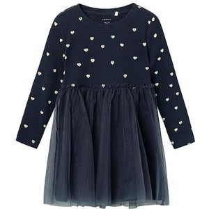 NMFNADJA LS Dress Noos Jurk, Blauw