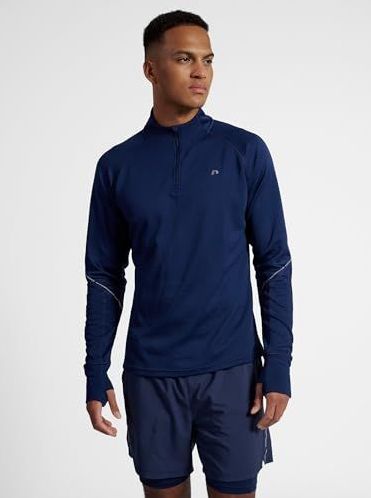 Newline - Functioneel Shirt - Navy - Lange Mouw - Opstaande Kraag
