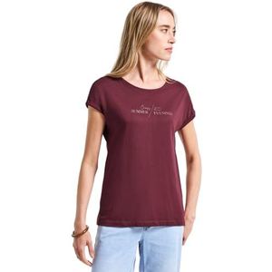 Street One - Dames Basic Shirt - Rood - Katoen-Modalmix