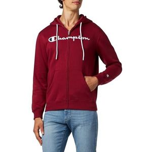 Champion Legacy American Classics-Powerblend Fleece Full Zip Sweatshirt met capuchon voor heren, Rosso Tbr, XL