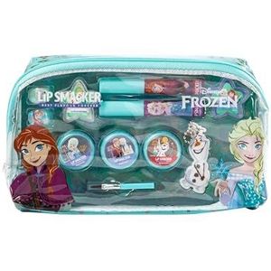 Lip Smacker Frozen Essential Makeup Bag, Kleurrijke Frozen-Geïnspireerde Make-up Cadeauset Kinderen inclusief Lipgloss, Glanzende Crèmes, Make-up Applicators & Accessoires voor de Prinsessenlook