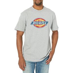 Dickies Heren korte mouw tri-kleur logo grafisch T-shirt, Heather grijs, groot, Hei Grijs, L