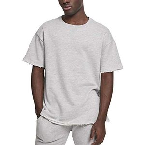 Urban Classics Herringbone Terry T-shirt voor heren, verkrijgbaar in lichtgrijs, maten S tot XXL, lichtgrijs, S