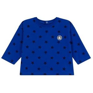 Petit Bateau Baby T-shirt van katoen met lange mouwen, sterrenprint, Olympische avond, 3 Maanden