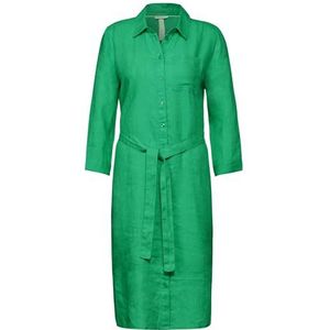 Street One Linnen damesjurk, Soft Grass Green, 38