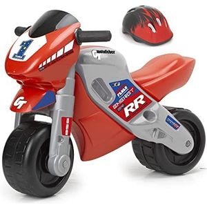Feber - MotoFeber 2 Racing Rider, wielen met helm, voor kinderen van 18 maanden tot 3 jaar, rood, Famosa (800008171), groot