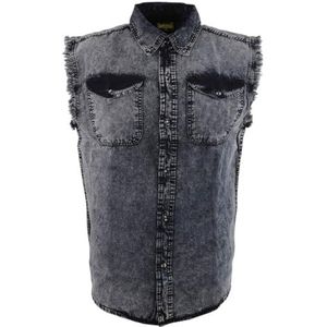 Biker Clothing Co. MDM11678.119 Heren Grijs en Zwart Mouwloos Shirt - Large