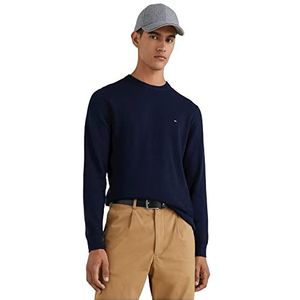 Tommy Hilfiger Heren Pima Org Ctn Cashmere trui met ronde hals, woestijn hemel, S