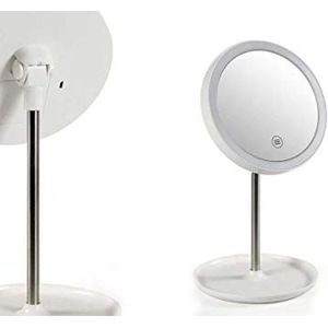 Beauty-spiegel rond wit vergrootspiegel met LED-licht, 44 cm CBS-813238