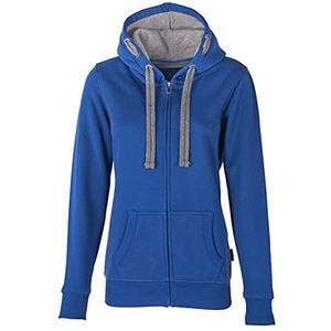 HRM Dames Jas met Capuchon, Koningsblauw , Maat XL I Premium Hoodie voor Vrouwen met Contrasterende Voering I Basic Hoodie met Rits I Dameshoodie met Rits I Hoge Kwaliteit & Duurzame Dameskleding