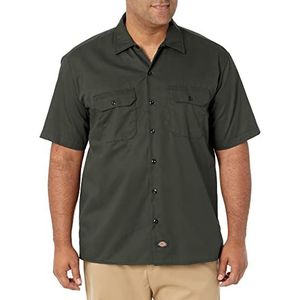 Dickies Werkhemd voor heren, korte mouwen, vrijetijdshemd, groen (olive green OG), M