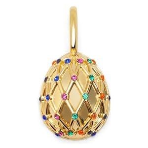 SINGULARU - Bedel Easter Egg Colors. Messing met 18 kt Goudlaag en Zirkonia. Sieraden voor Dames.