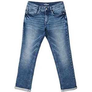 s.Oliver Jongens Pete: Jeans in used look, blauw, 134 cm